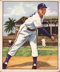1950 Bowman #214 Dick Fowler Front