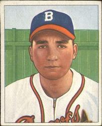1950 Bowman #74 Johnny Antonelli Front