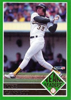 1992 Fleer - Team Leaders #19 Jose Canseco Front