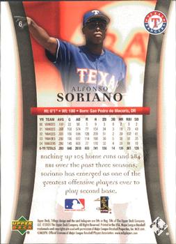 2005 Upper Deck Trilogy #6 Alfonso Soriano Back