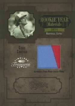 2005 Donruss Timeless Treasures - Rookie Year Materials Prime #RYM-11 Gary Carter Front