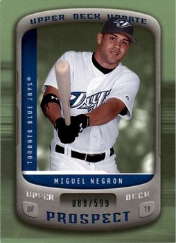2005 Upper Deck Update #145 Miguel Negron Front