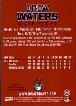 2018 Choice Rome Braves #24 Drew Waters Back