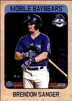 2018 Choice Mobile BayBears #19 Brendon Sanger Front