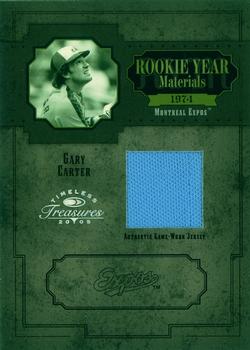 2005 Donruss Timeless Treasures - Rookie Year Materials Year #RYM-11 Gary Carter Front