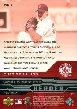 2005 Upper Deck - World Series Heroes #WS-6 Curt Schilling Back