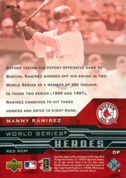 2005 Upper Deck - World Series Heroes #WS-8 Manny Ramirez Back