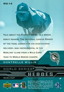 2005 Upper Deck - World Series Heroes #WS-16 Dontrelle Willis Back