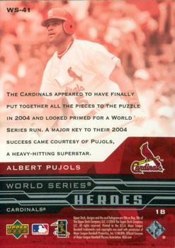2005 Upper Deck - World Series Heroes #WS-41 Albert Pujols Back