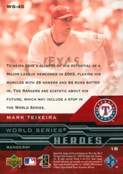 2005 Upper Deck - World Series Heroes #WS-45 Mark Teixeira Back