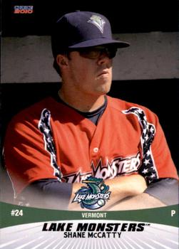 2010 Choice Vermont Lake Monsters #20 Shane McCatty Front