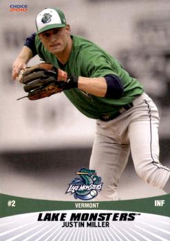 2010 Choice Vermont Lake Monsters #22 Justin Miller Front