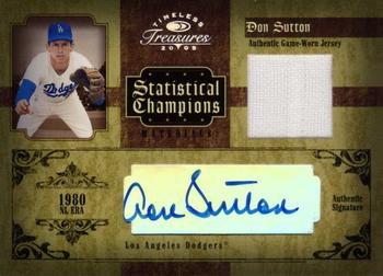 2005 Donruss Timeless Treasures - Statistical Champions Materials Signature Year #SC-39 Don Sutton Front