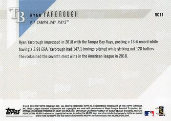 2018 Topps Now - Rookie Cup #RC11 Ryan Yarbrough Back