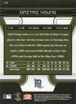 2005 Donruss Zenith - Museum Collection #13 Dmitri Young Back