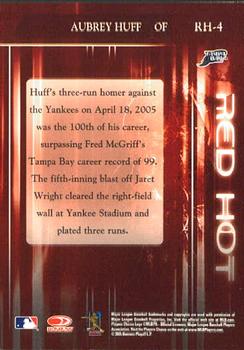 2005 Donruss Zenith - Red Hot #RH-4 Aubrey Huff Back