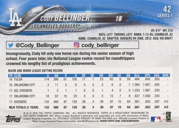 2018 Topps - Limited #42 Cody Bellinger Back