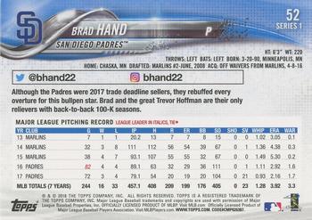 2018 Topps - Limited #52 Brad Hand Back