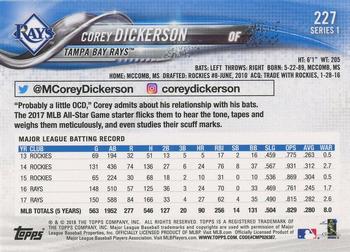 2018 Topps - Limited #227 Corey Dickerson Back