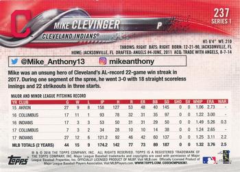 2018 Topps - Limited #237 Mike Clevinger Back