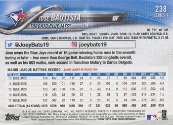 2018 Topps - Limited #238 Jose Bautista Back
