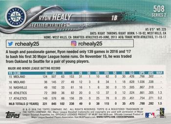 2018 Topps - Limited #508 Ryon Healy Back