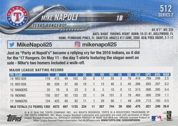 2018 Topps - Limited #512 Mike Napoli Back