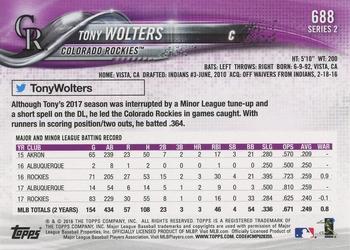 2018 Topps - Limited #688 Tony Wolters Back