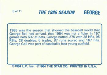 1988 Star George Bell #8 George Bell Back