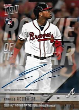 2018 Topps Now - Award Winners Autographs / Memorabilia #AW-2A Ronald Acuna Jr. Front
