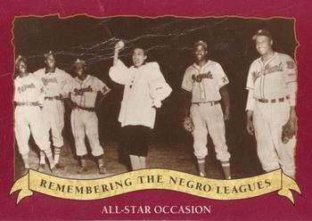 1992 Tuff Stuff Remembering the Negro Leagues #8 All-Star Occasion Front