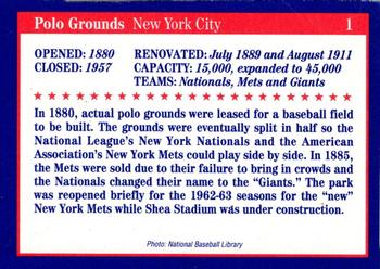 1992 Tuff Stuff Classic Baseball Stadiums #1 Polo Grounds Back