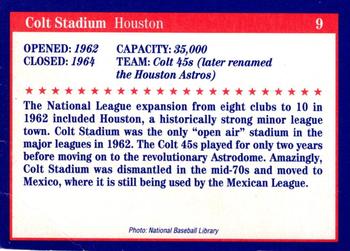 1992 Tuff Stuff Classic Baseball Stadiums #9 Colt Stadium Back