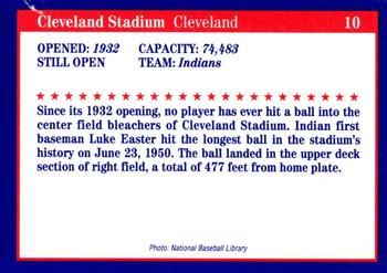 1992 Tuff Stuff Classic Baseball Stadiums #10 Cleveland Stadium Back