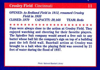 1992 Tuff Stuff Classic Baseball Stadiums #11 Crosley Field Back
