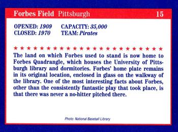 1992 Tuff Stuff Classic Baseball Stadiums #15 Forbes Field Back