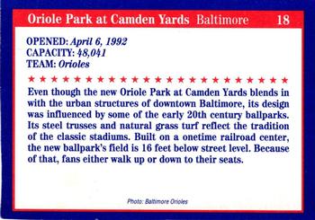 1992 Tuff Stuff Classic Baseball Stadiums #18 Oriole Park at Camden Yards Back