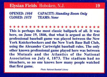 1992 Tuff Stuff Classic Baseball Stadiums #19 Elysian Fields Back