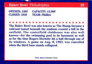 1992 Tuff Stuff Classic Baseball Stadiums #20 Baker Bowl Back