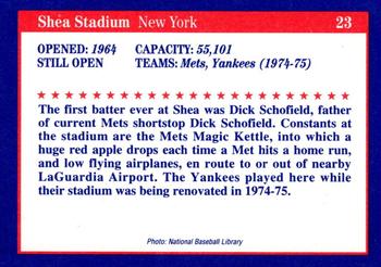 1992 Tuff Stuff Classic Baseball Stadiums #23 Shea Stadium Back
