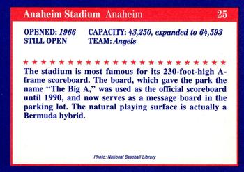 1992 Tuff Stuff Classic Baseball Stadiums #25 Anaheim Stadium Back