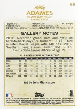 2018 Topps Gallery #66 Willy Adames Back