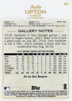 2018 Topps Gallery - Artist Proof #65 Justin Upton Back