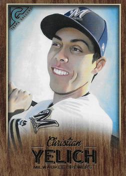 2018 Topps Gallery - Wood #5 Christian Yelich Front