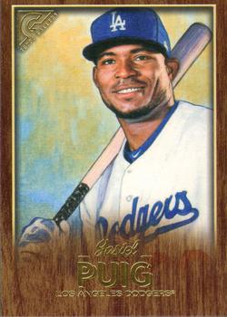 2018 Topps Gallery - Wood #18 Yasiel Puig Front