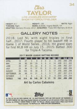 2018 Topps Gallery - Wood #34 Chris Taylor Back