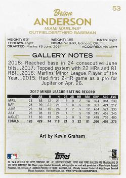 2018 Topps Gallery - Wood #53 Brian Anderson Back