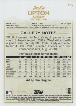 2018 Topps Gallery - Wood #65 Justin Upton Back
