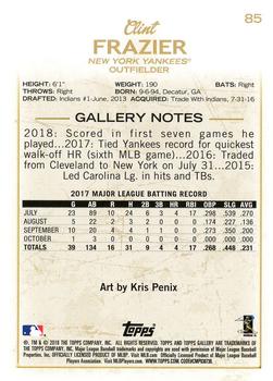 2018 Topps Gallery - Wood #85 Clint Frazier Back