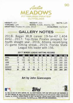 2018 Topps Gallery - Wood #90 Austin Meadows Back